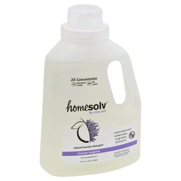 slide 1 of 1, Homesolv Citra Solve Natural Lavender Bergamot with Real Essential Oils Laundry Detergent, 50 oz