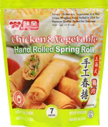 Wei-Chuan Hand Rolled Chicken & Vegetable Spring Rolls - 7 ea