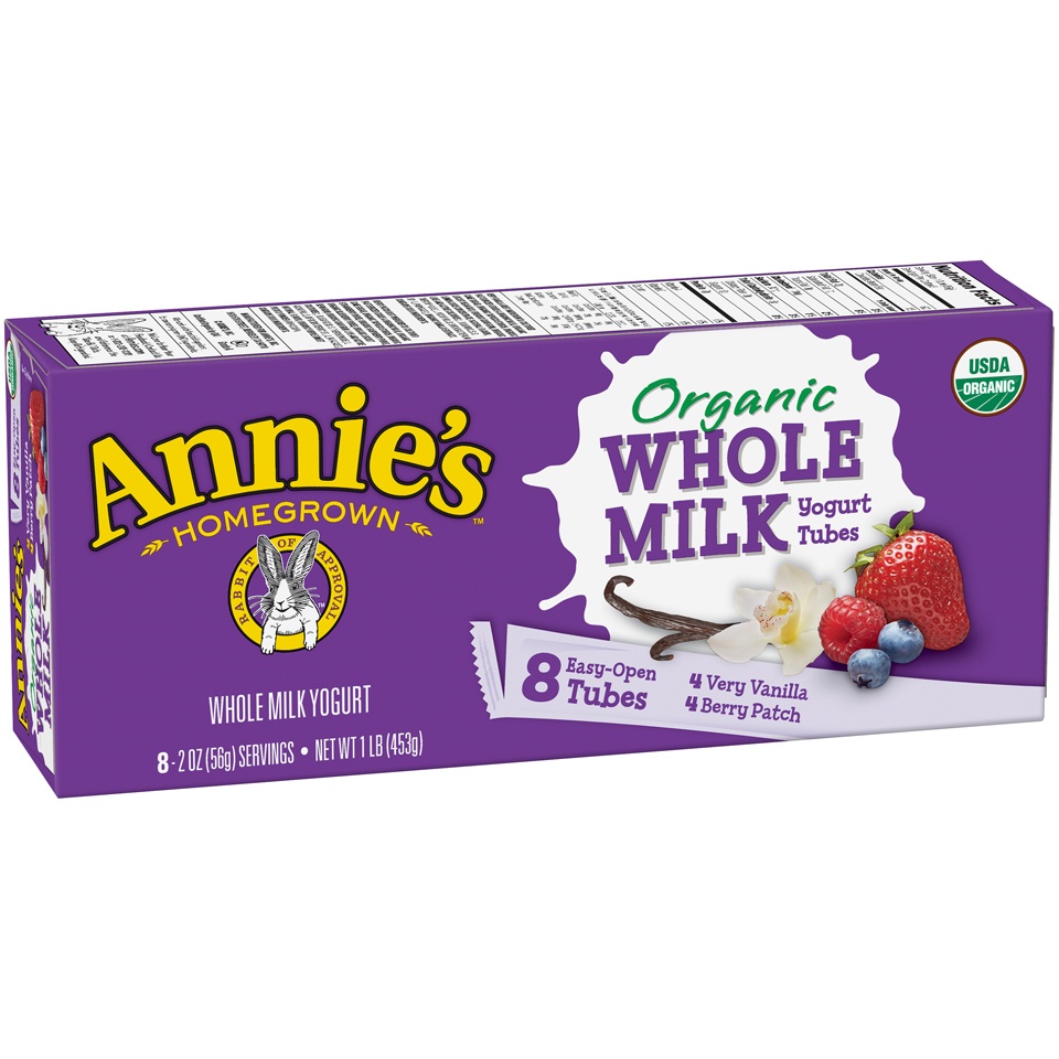 slide 1 of 1, Annie's Very Vanilla & Berry Patch Organic Whole Milk Yogurt Variety Pack, 8 ct; 2 oz