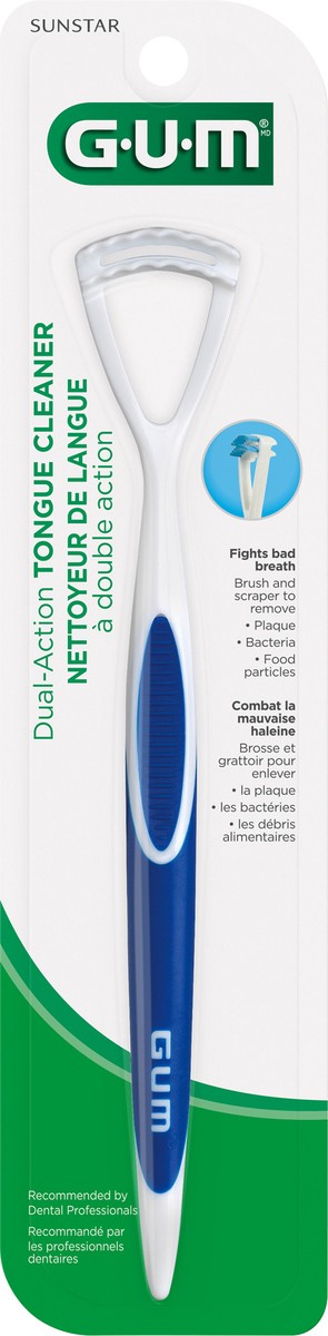 slide 2 of 3, G-U-M Dual Action Tongue Cleaner, 1 ct