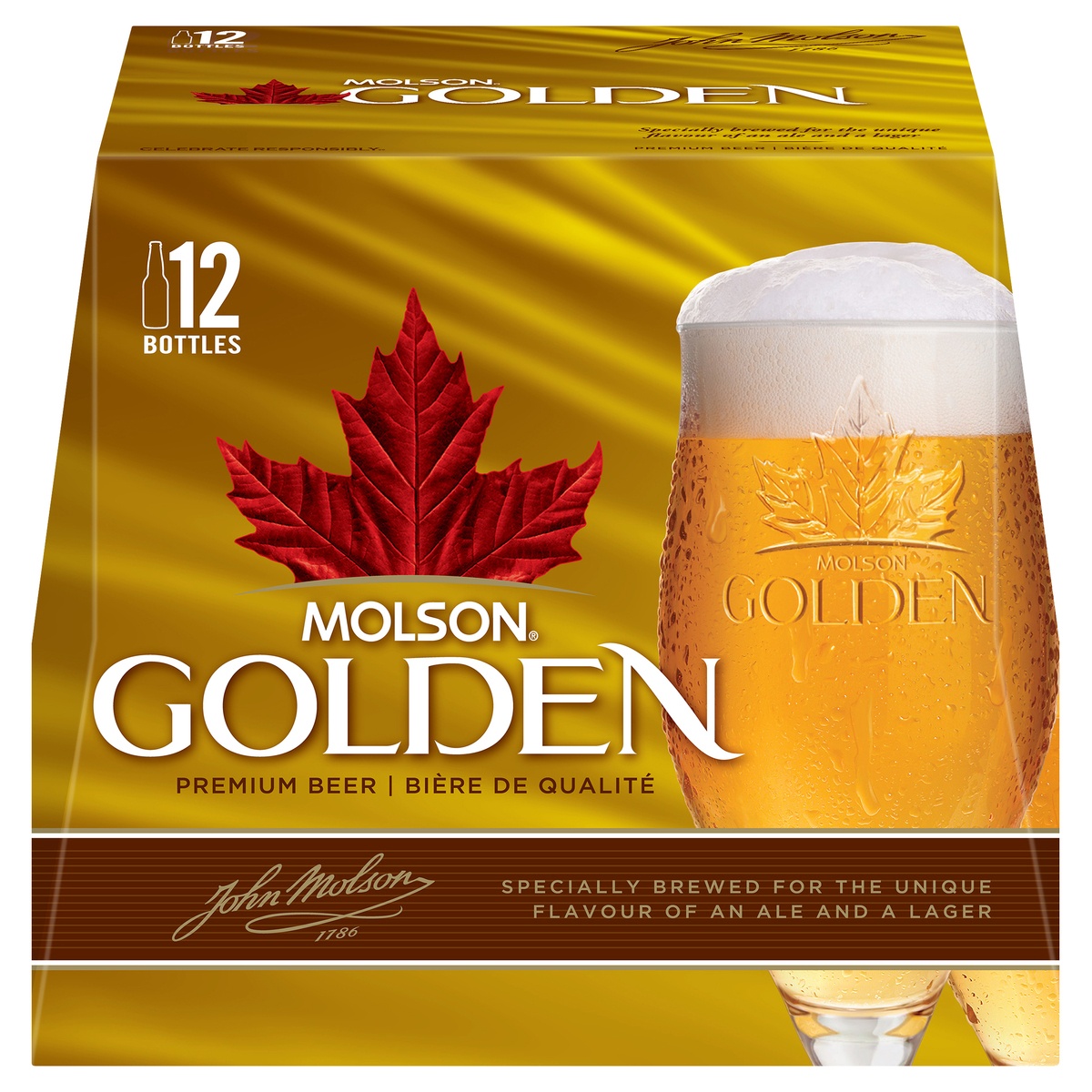 slide 1 of 7, Molson Breweries of Canada Molson Golden, 12 ct; 12 oz