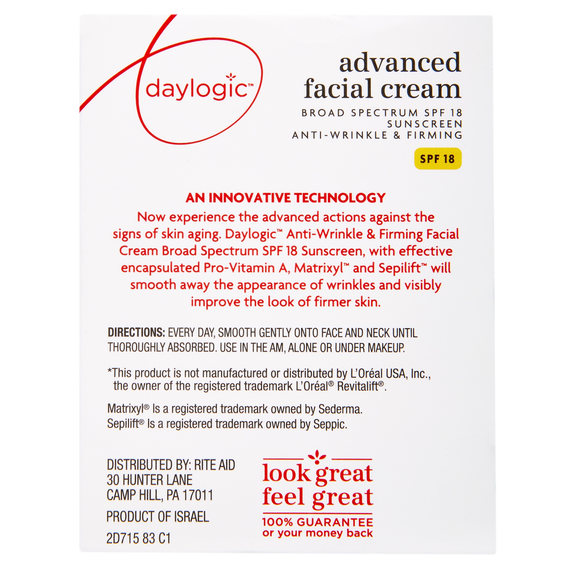 Daylogic Advanced Facial Cream, SPF 18 1.7 oz Shipt