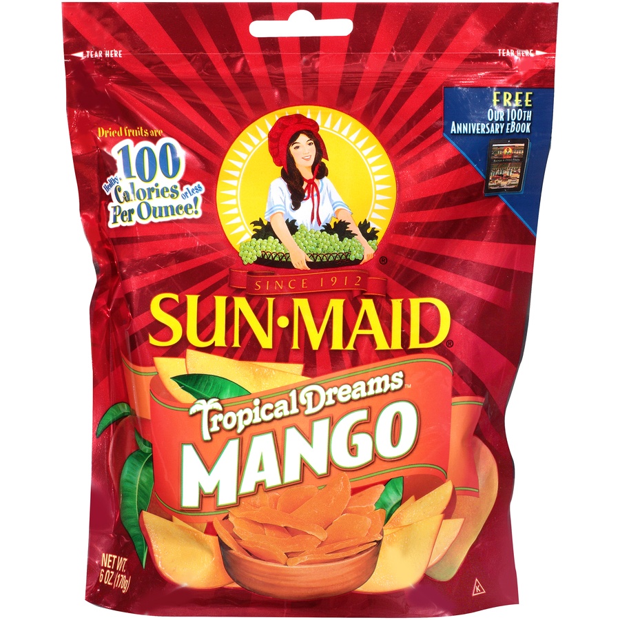 slide 1 of 1, Sun-Maid Mango Dried Fruit, 6 oz