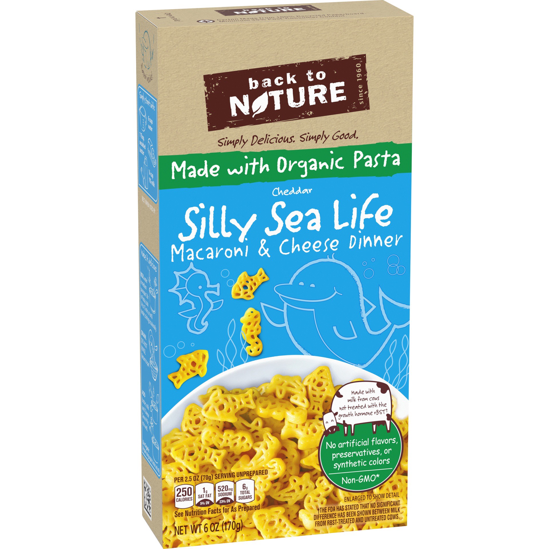 slide 3 of 11, Back to Nature Made With Organic Pasta Silly Sea Life Mac & Cheese, 6 oz