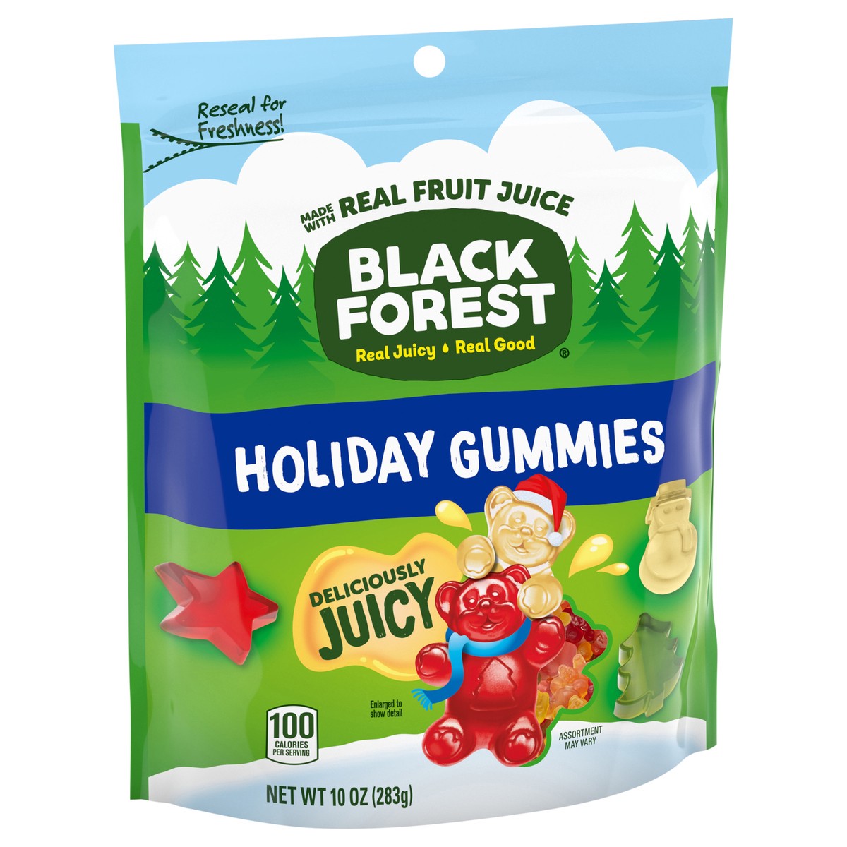 slide 4 of 4, Black Forest Gummi Holiday 10 Ounce Stand Up Bag, 10 oz