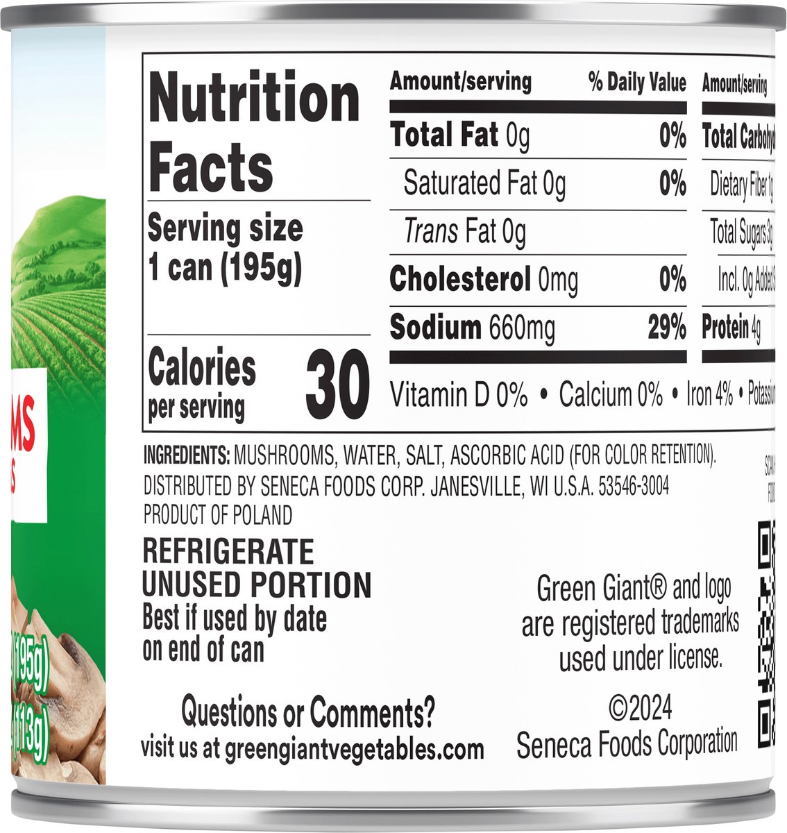slide 4 of 9, Green Giant Mushroom Pieces & Stems Can, 4 oz