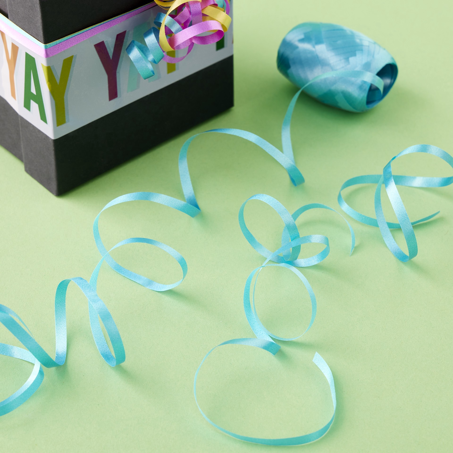 slide 2 of 2, 66ft. Aqua Curling Ribbon Keg By Celebrate It, 66 ft