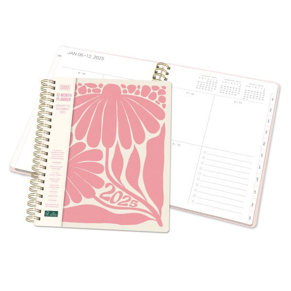 slide 4 of 10, 2025 Orange Circle Studio Weekly/Monthly Baxter Planner, 11"" X 8-5/8"", Lazy Daisies, January To December, 1 ct