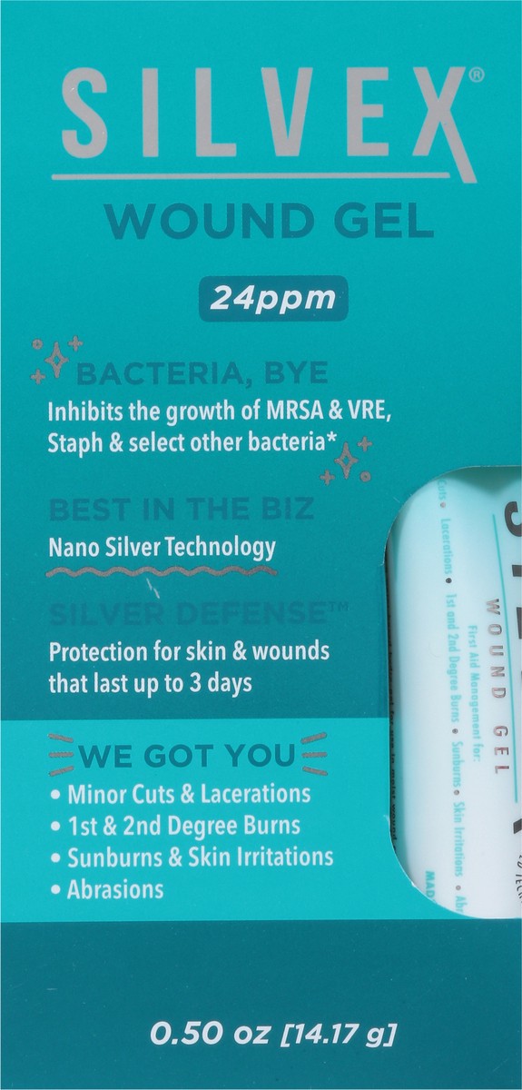 slide 14 of 14, Silvex 24 ppm Wound Gel 0.50 oz, 0.5 oz