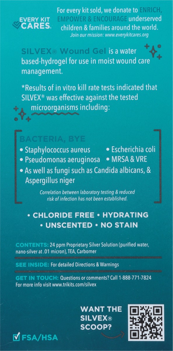 slide 4 of 14, Silvex 24 ppm Wound Gel 0.50 oz, 0.5 oz