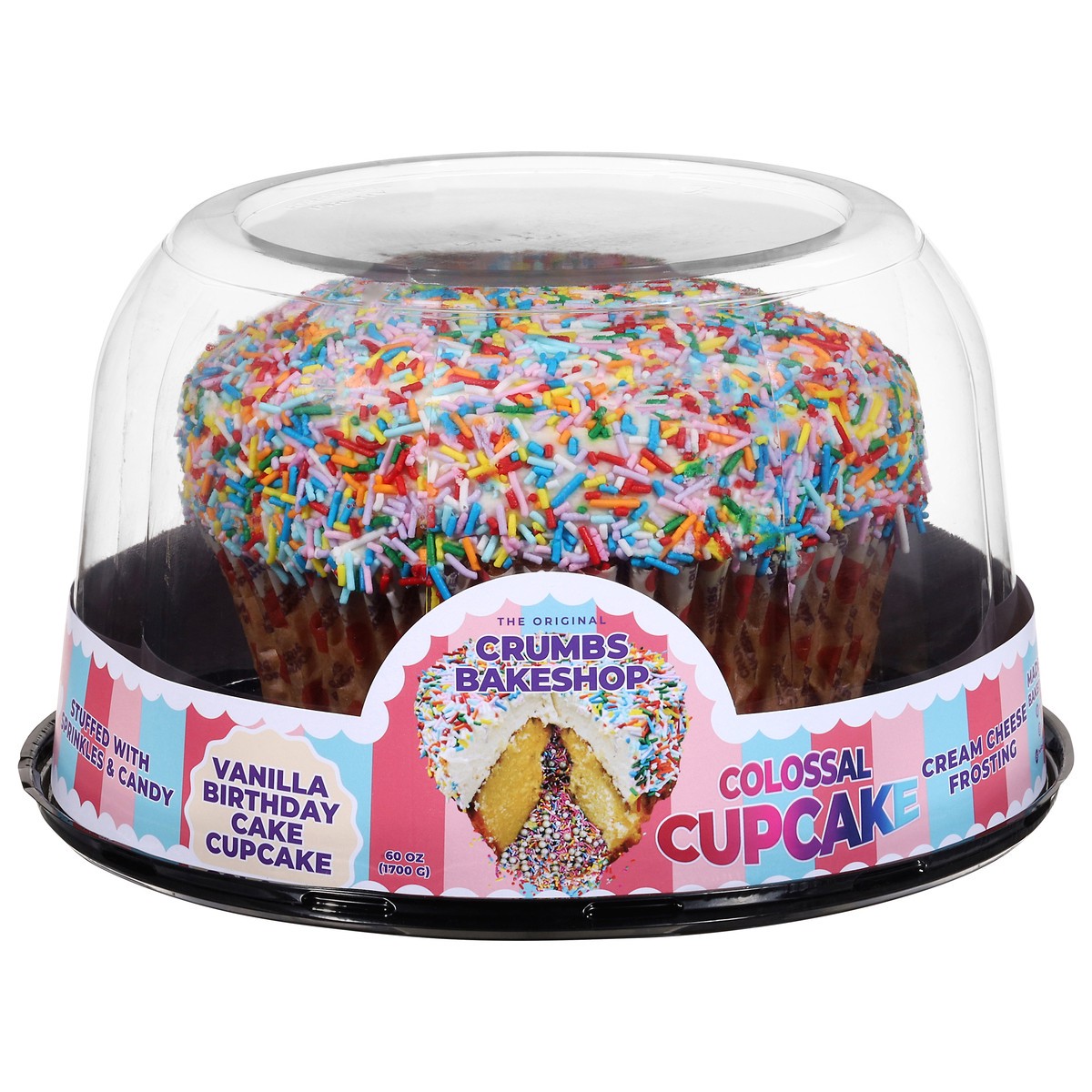 slide 4 of 4, Original Crumbs Colossal Vanilla Birthday Cake 60 oz, 60 oz