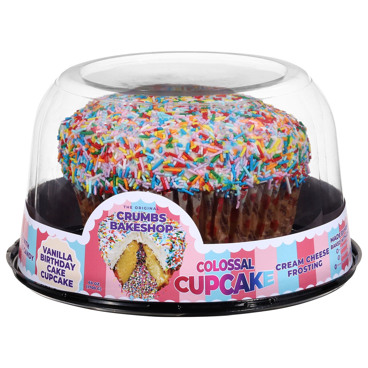 slide 3 of 4, Original Crumbs Colossal Vanilla Birthday Cake 60 oz, 60 oz
