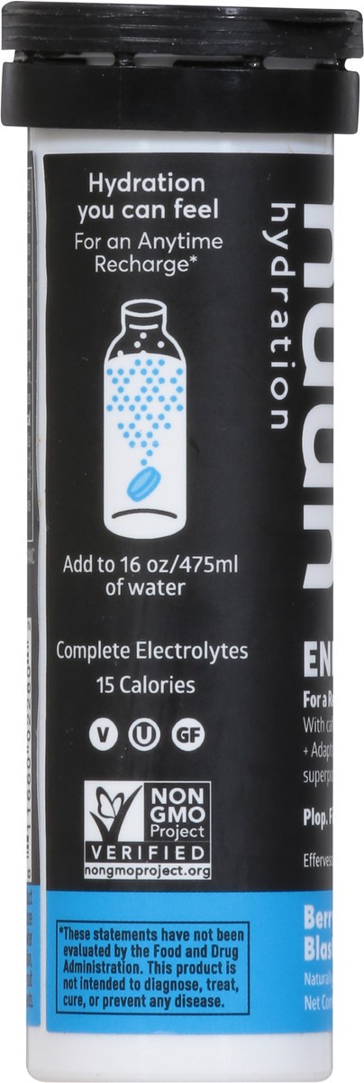 slide 7 of 9, nuun Hydration Energy Drink Vegan Tabs - Berry Blast - 10ct, 