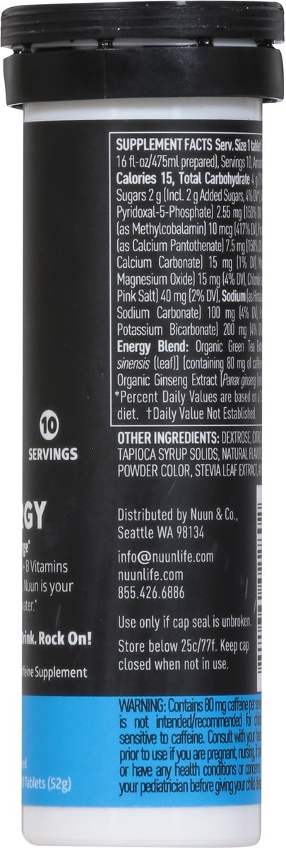 slide 8 of 9, nuun Hydration Energy Drink Vegan Tabs - Berry Blast - 10ct, 