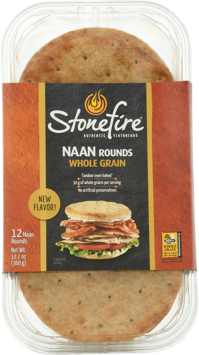 slide 7 of 9, Stonefire Whole Grain Naan Rounds, 12 oz