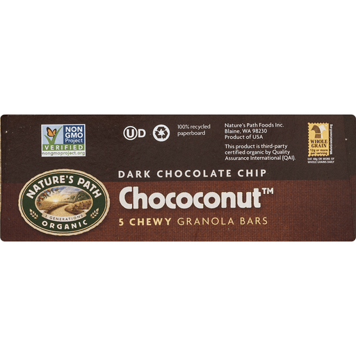 slide 8 of 9, Nature's Path Organic Sunrise Choconut Breakfast Bars 5 ea, 5 ct