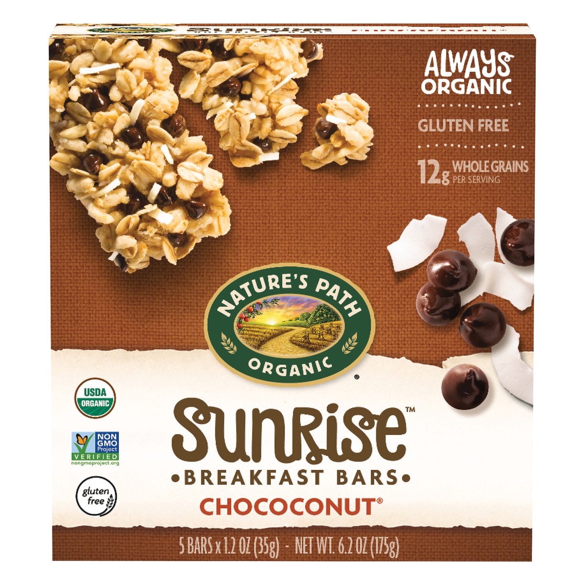 slide 1 of 9, Nature's Path Organic Sunrise Choconut Breakfast Bars 5 ea, 5 ct