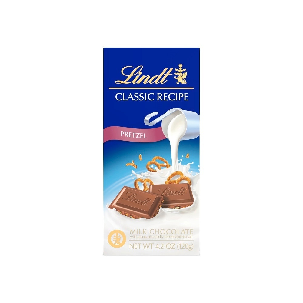 slide 1 of 1, Lindt Classic Recipe Salted Pretzel Milk Chocolate, 4.2 oz