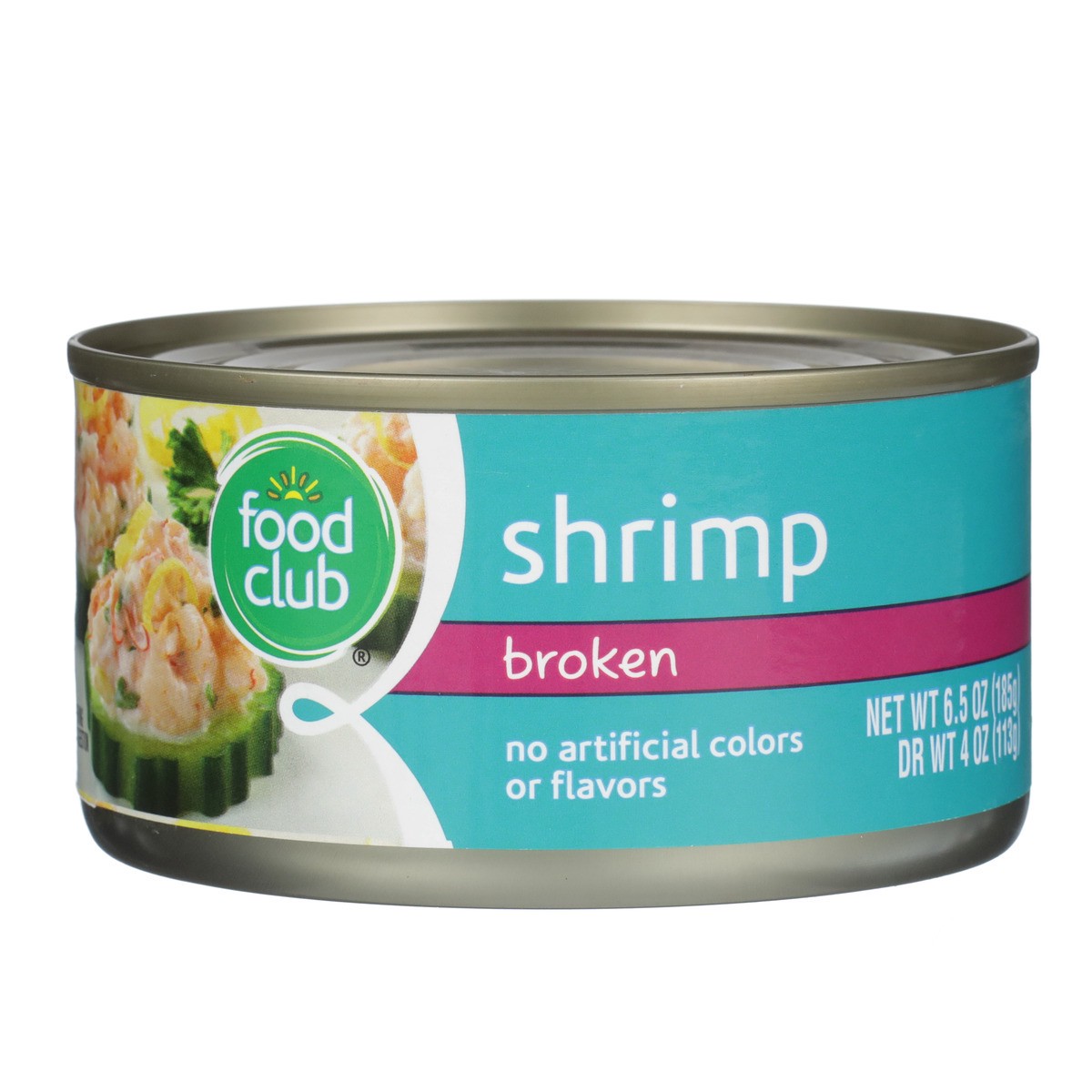 slide 8 of 9, Food Club Broken Shrimp, 4 oz