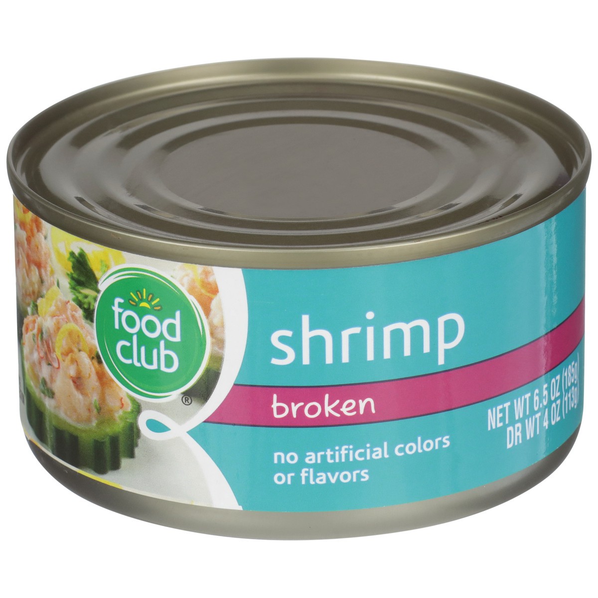 slide 1 of 9, Food Club Broken Shrimp, 4 oz