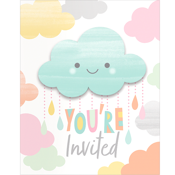 slide 1 of 1, Creative Converting Sunshine Baby Showers Invitations, 8 ct