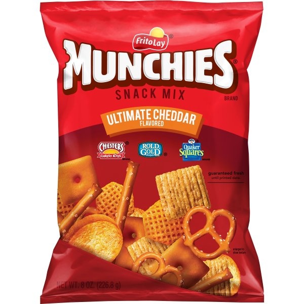 slide 1 of 4, Munchies Ultimate Cheddar Snack Mix, 8 oz