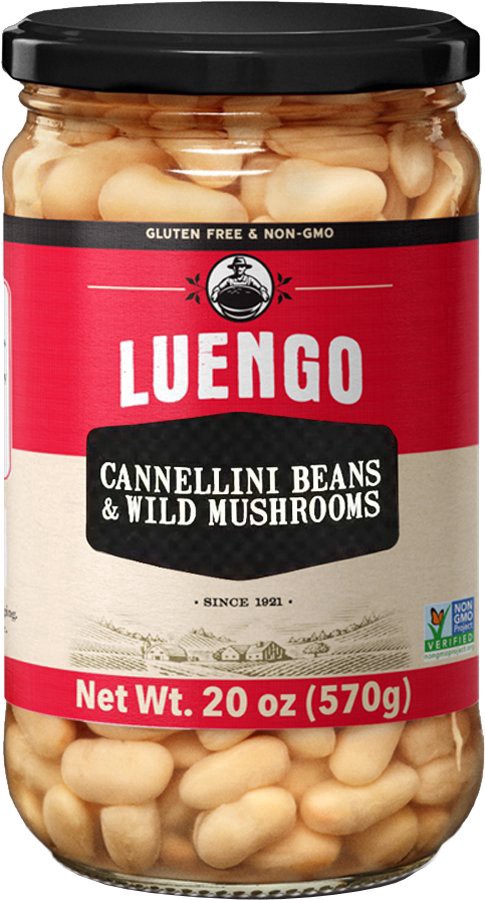 slide 1 of 1, Luengo Cannellini Beans and Wild Mushrooms, 20 oz