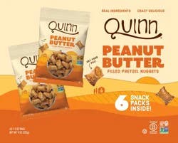 Quinn Peanut Butter Filled Pretzel Nuggets 6 - 1.5 oz Bags
