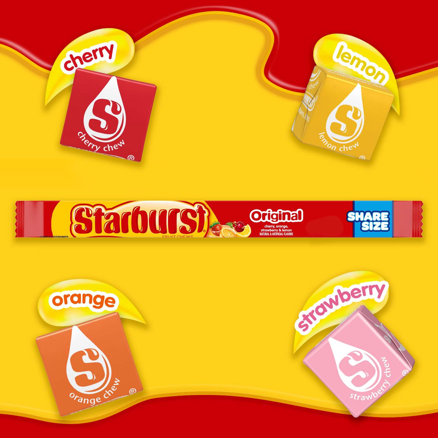 slide 4 of 8, STARBURST Original Fruit Chews Chewy Candy, Share Size, 3.45 oz, 3.45 oz