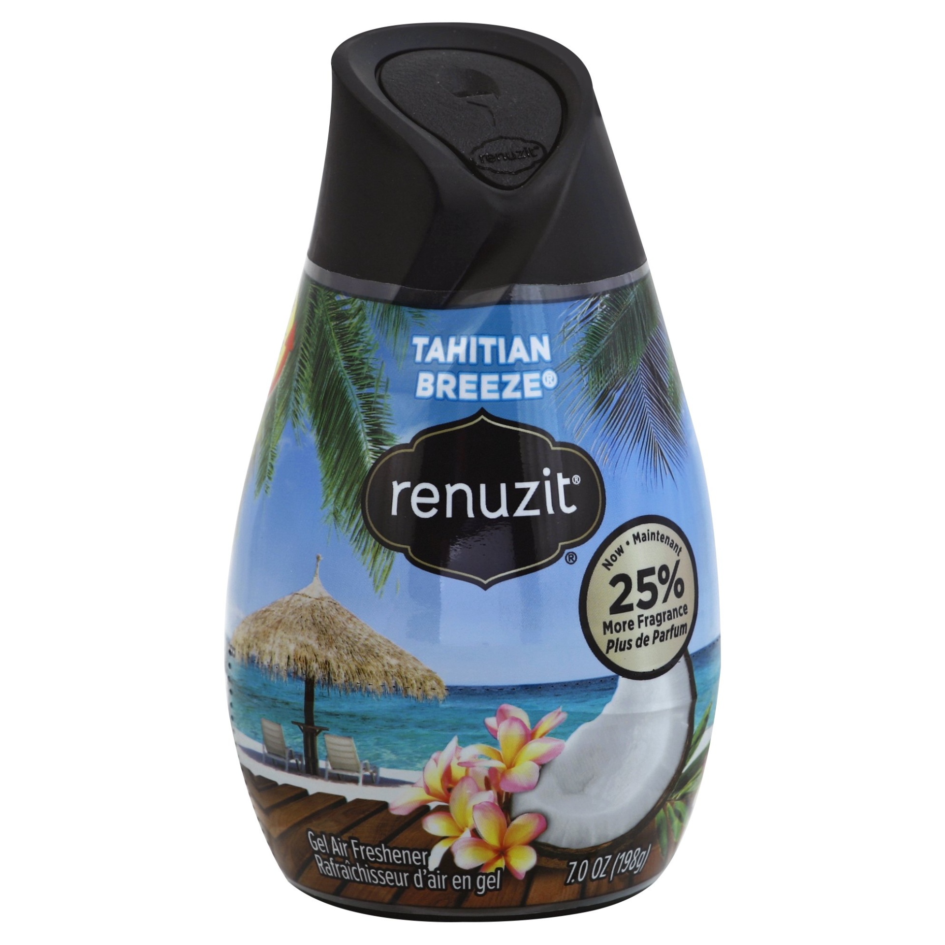 slide 1 of 1, Renuzit Tahitian Breeze Gel Air Freshener, 7 oz