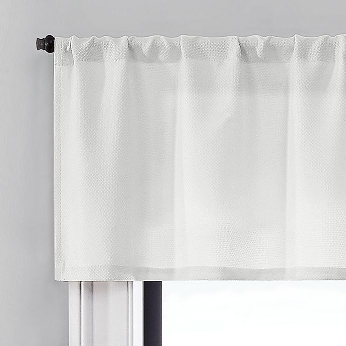 slide 3 of 5, Brookstone Saville Kitchen Window Curtain Tier Pair and Valance - White, 36 in