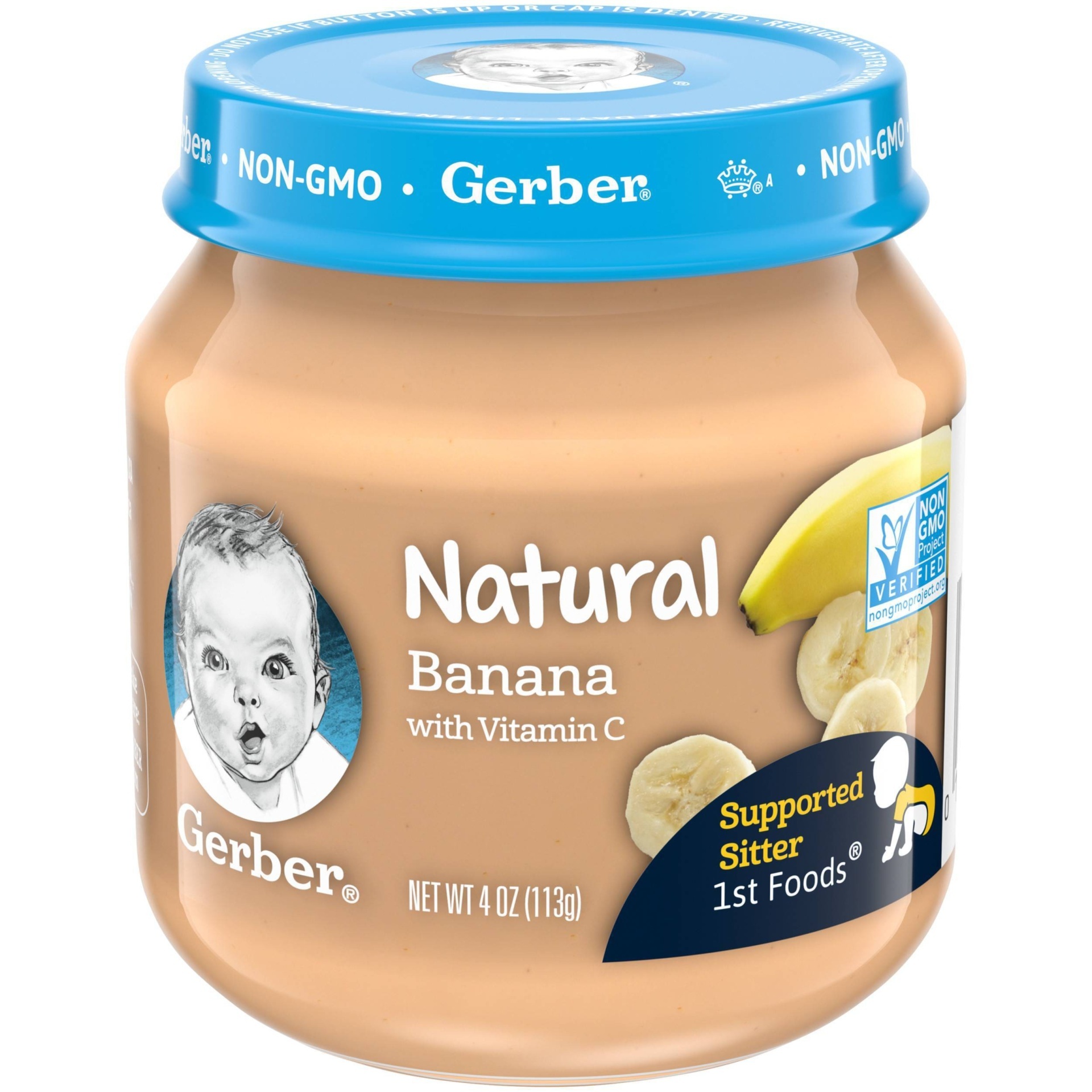 slide 1 of 8, Gerber Natural 1st Foods Baby Meal, Banana, 4 oz