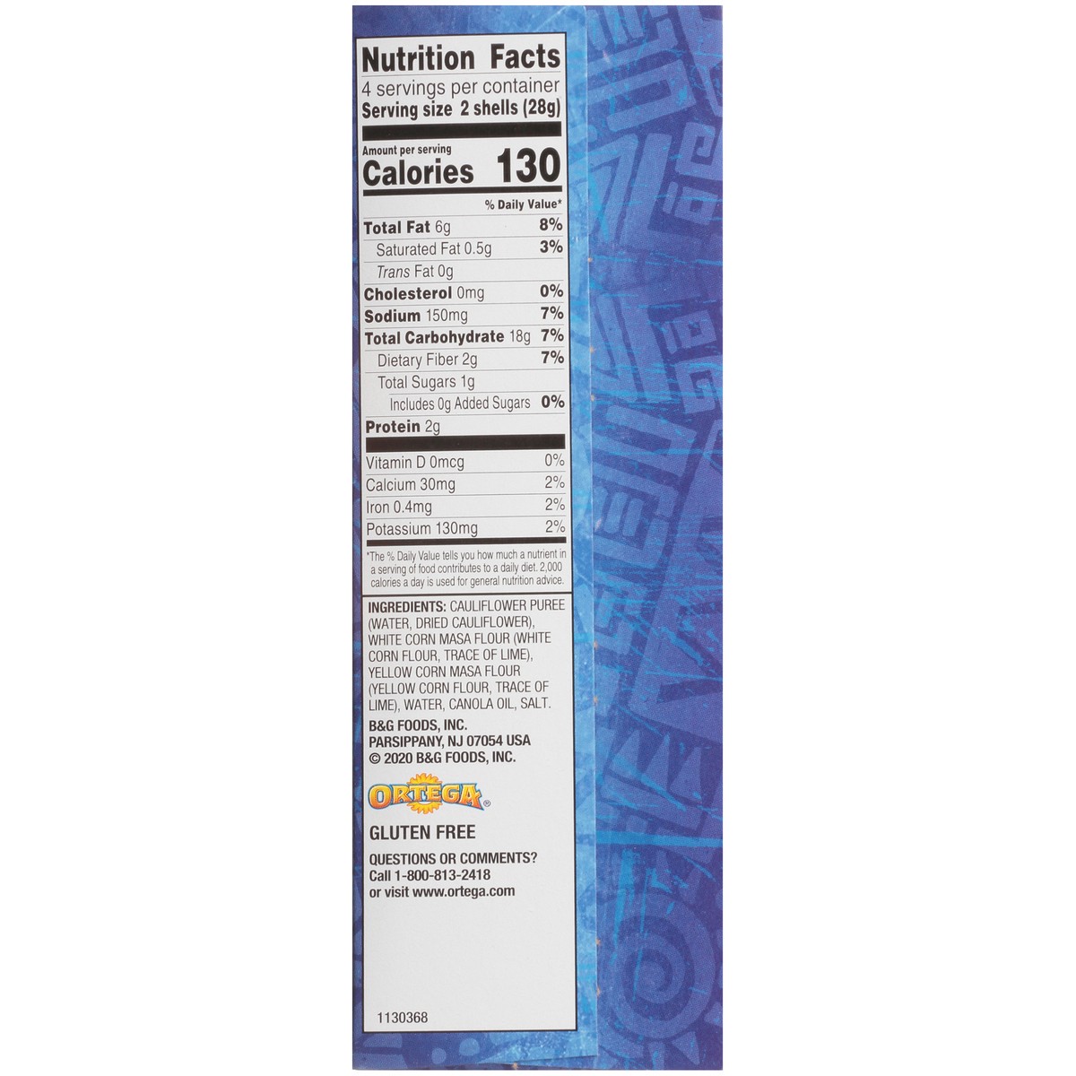 slide 8 of 9, Ortega Cauliflower & Corn Taco Shells 8 ct Box, 3.8 oz