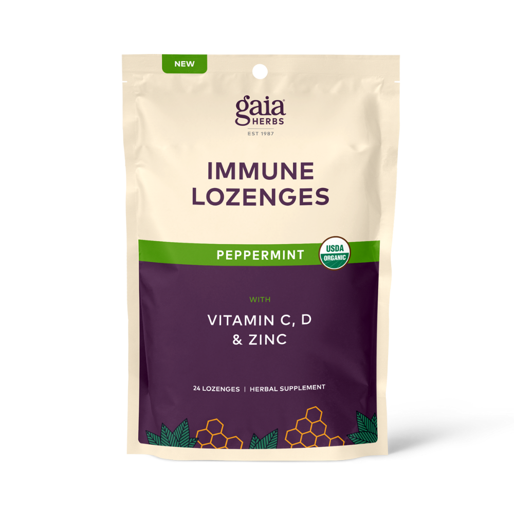 slide 1 of 2, Gaia Herbs Immune Lozenges - Peppermint, 1 ct