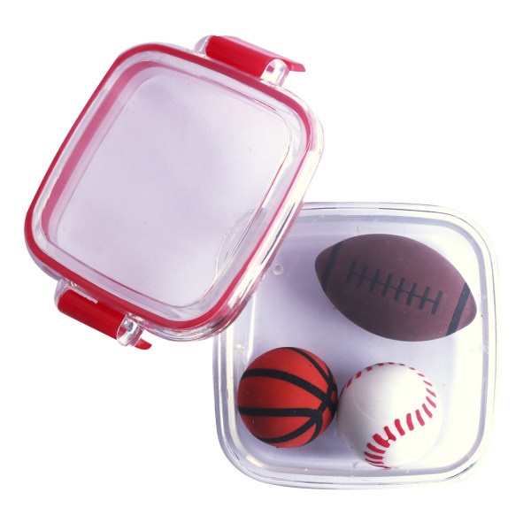 slide 1 of 1, Office Depot Brand Fun Erasers, Sports, Pack Of 3, 3 ct