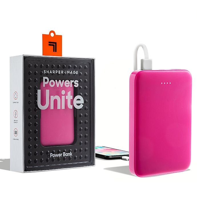 slide 1 of 10, Sharper Image Impulse 1014034 Power Bank Block - Neon Pink, 1 ct