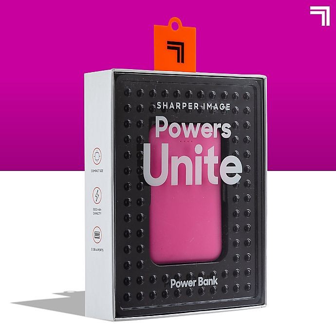 slide 8 of 10, Sharper Image Impulse 1014034 Power Bank Block - Neon Pink, 1 ct