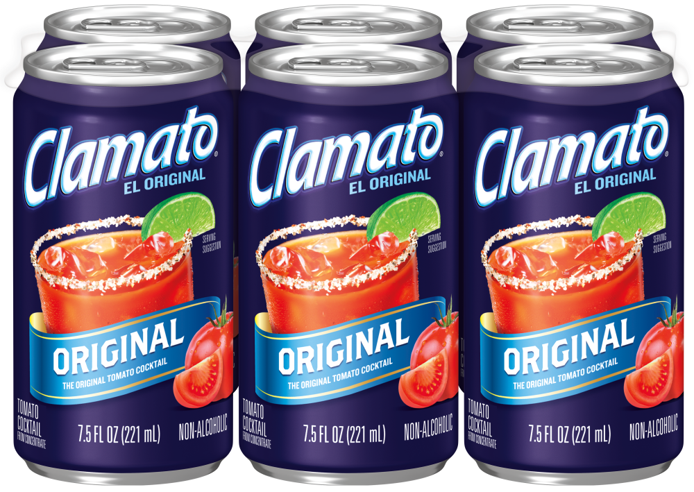 slide 1 of 2, Clamato Original Mixer, 6 ct