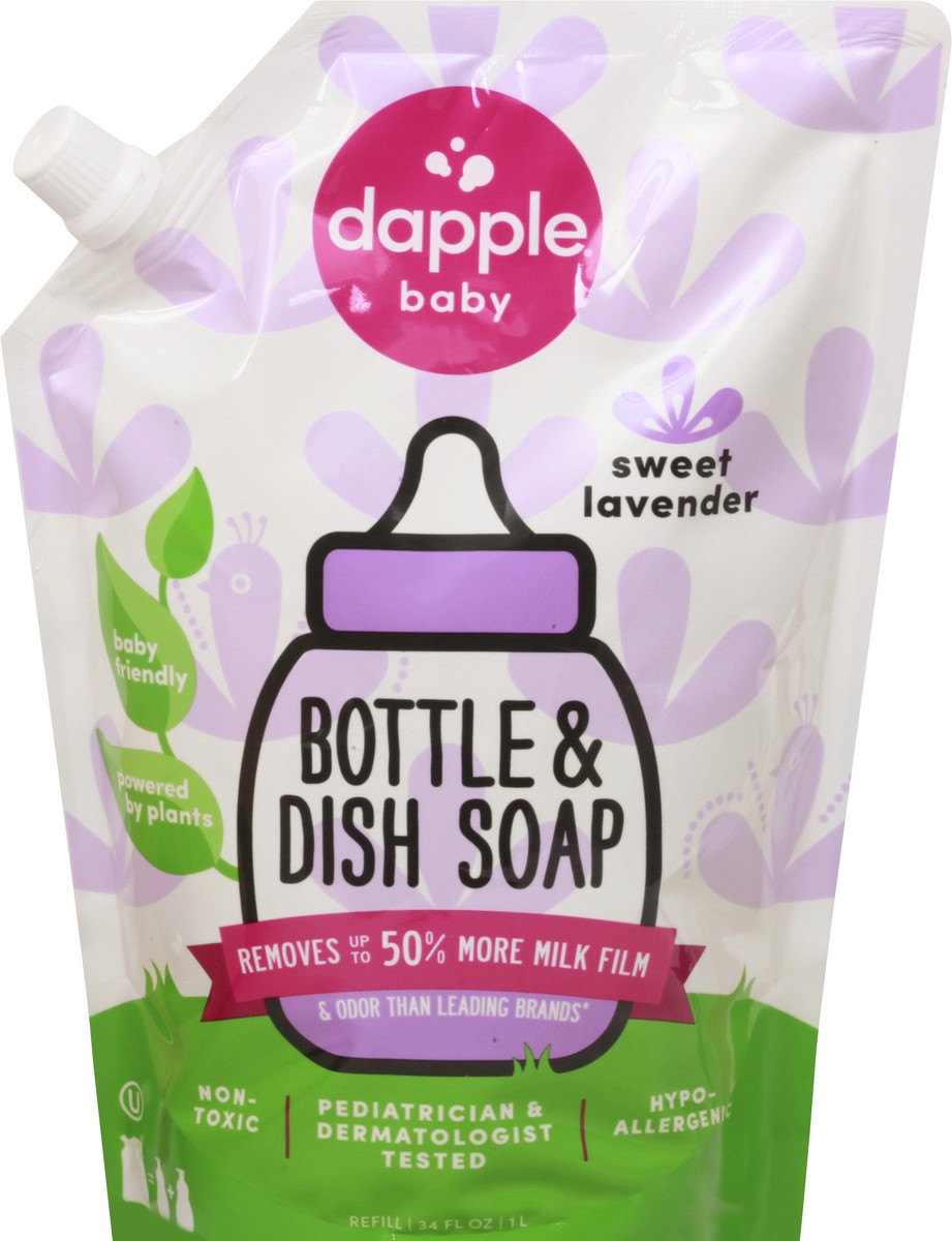 slide 1 of 12, Dapple Baby Baby Sweet Lavender Bottle & Dish Soap Refilll 34 oz, 34 oz