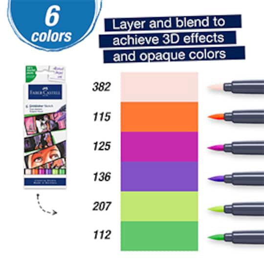 slide 1 of 5, Faber-Castell Graphic Novel Goldfaber Sketch Markers, 1 ct