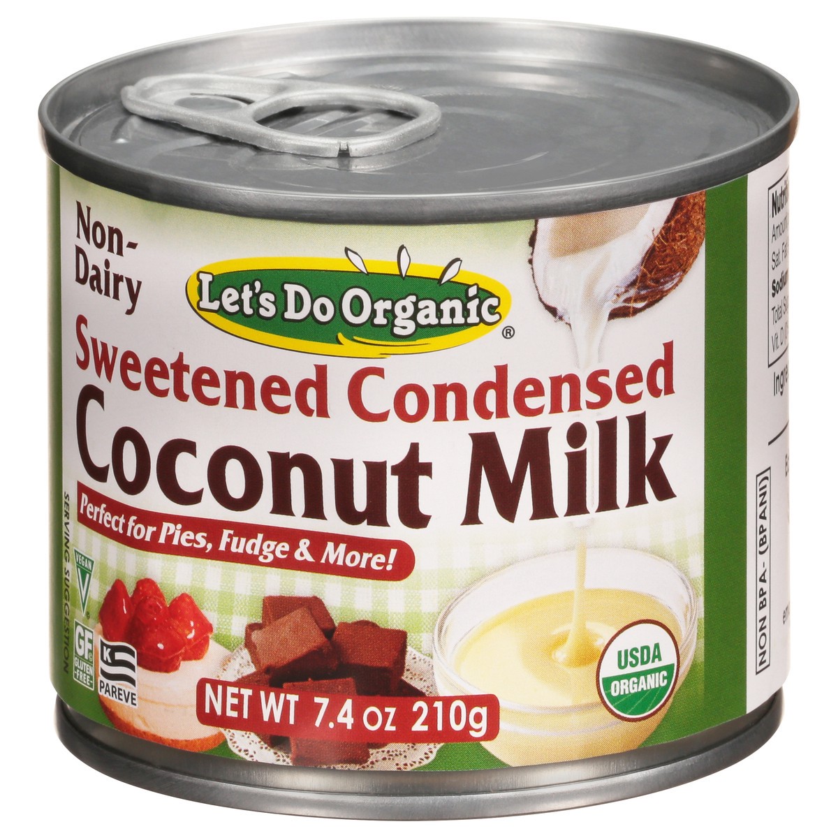 slide 8 of 9, Let's Do Organic Sweetened Condensed Coconut Milk 7.4 oz, 7.4 oz