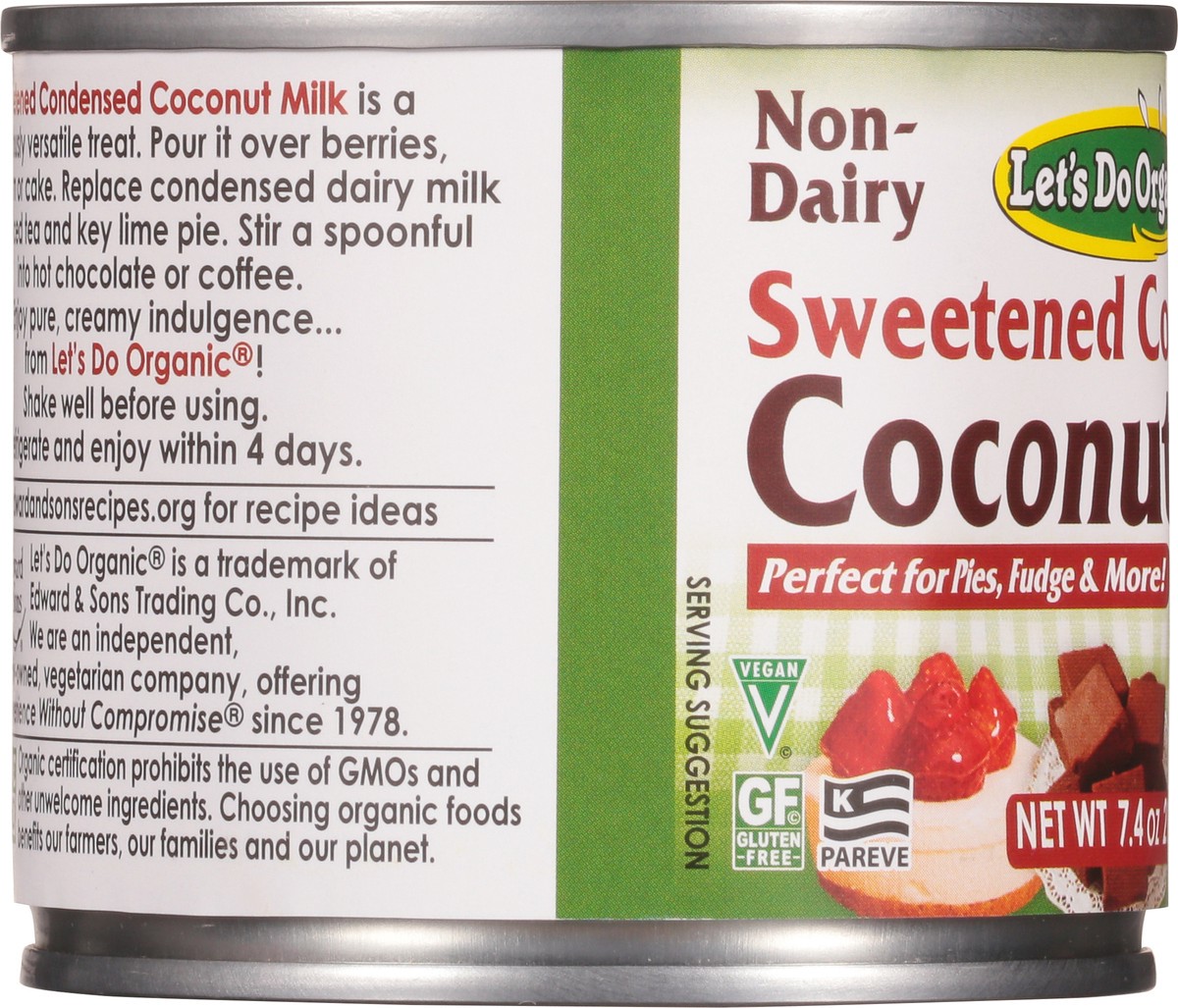 slide 9 of 9, Let's Do Organic Sweetened Condensed Coconut Milk 7.4 oz, 7.4 oz