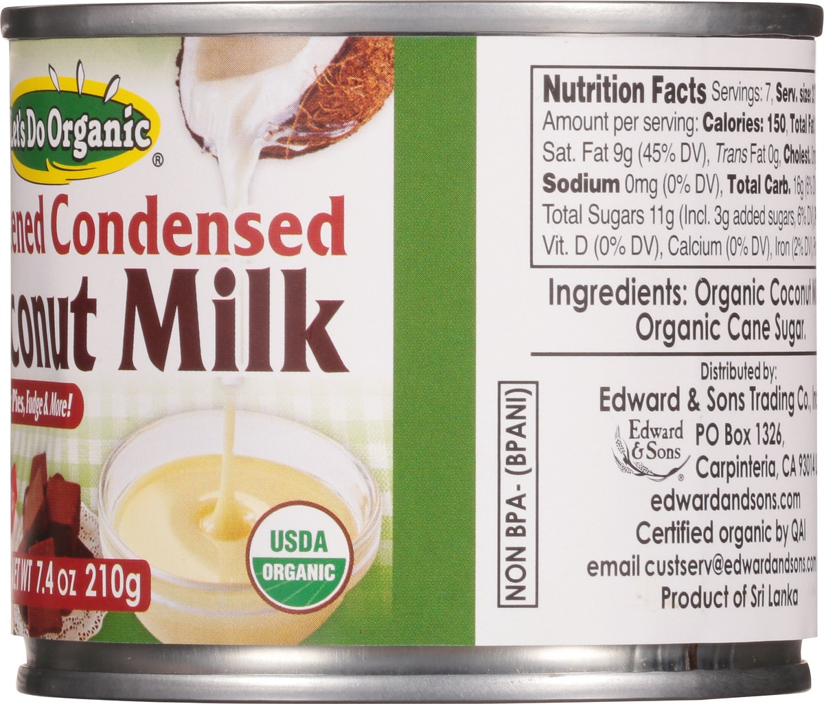 slide 4 of 9, Let's Do Organic Sweetened Condensed Coconut Milk 7.4 oz, 7.4 oz