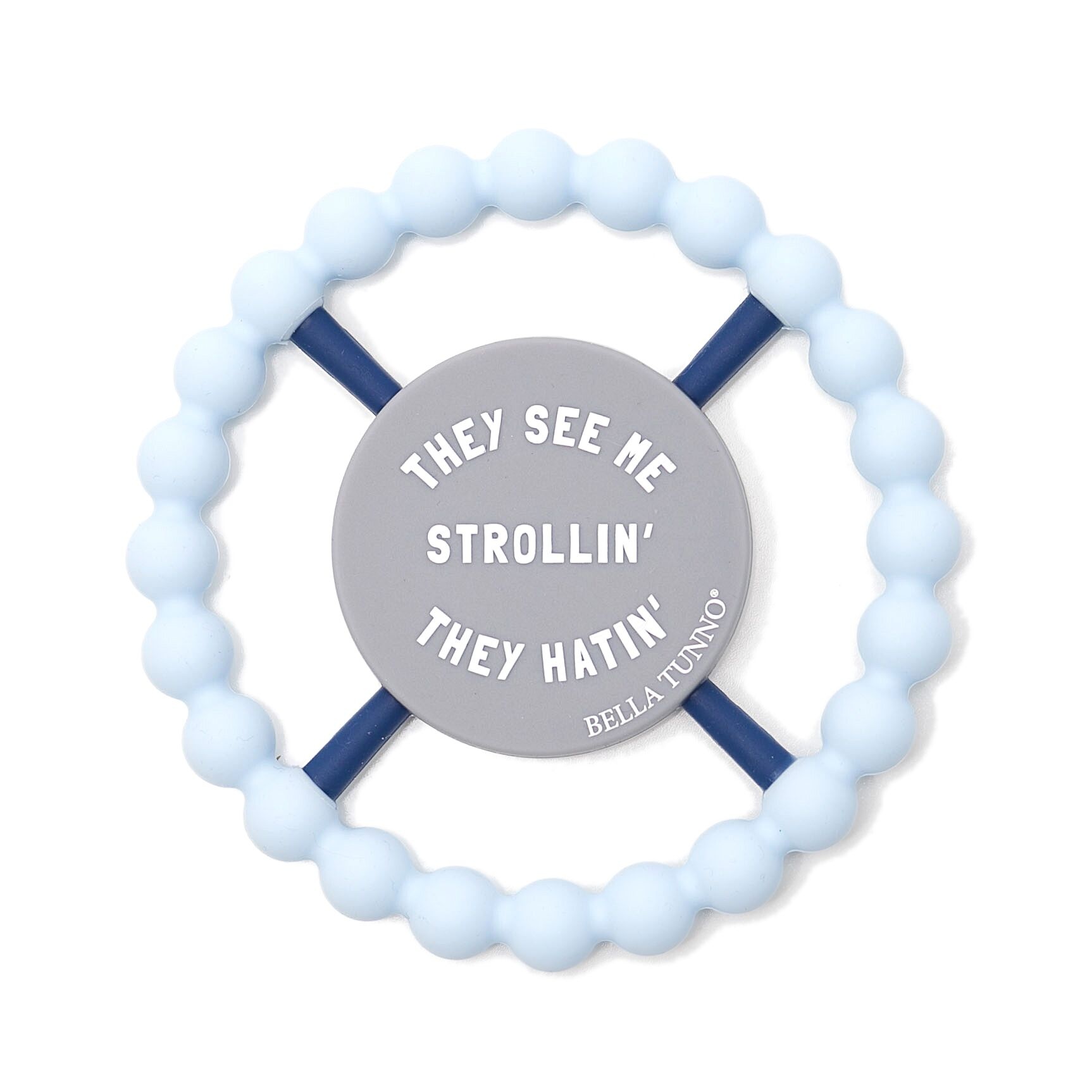 slide 1 of 1, Bella Tunno Light Blue Strollin Teether, 1 ct