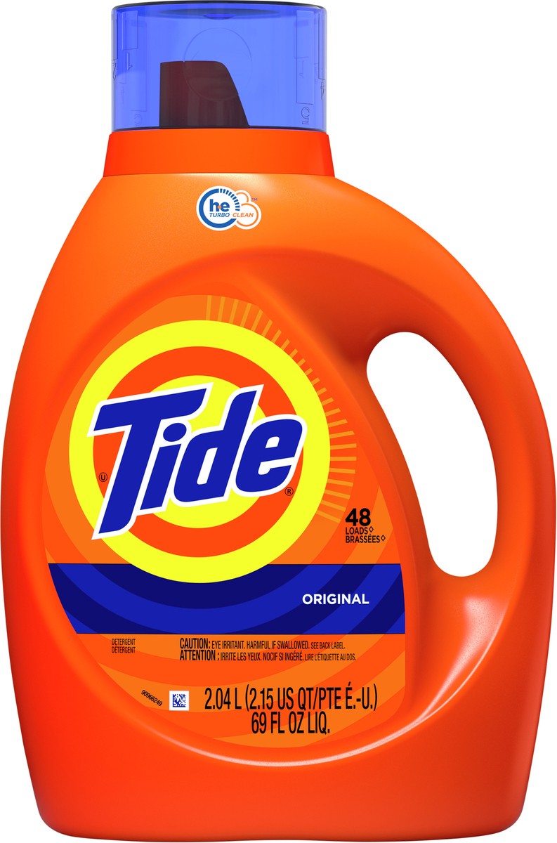 slide 4 of 4, Tide Liquid Laundry Detergent, Original, 48 loads, 69 fl oz, HE Compatible, 69 fl oz