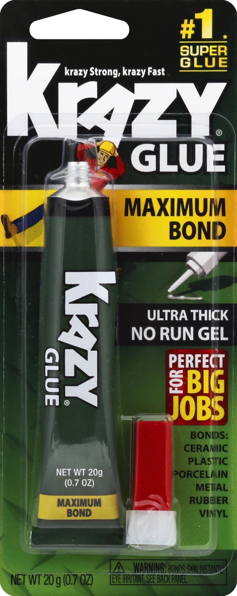 slide 5 of 7, Krazy Glue Krazy Glue Max Bond Ultra Thick Gel, 0.7 oz