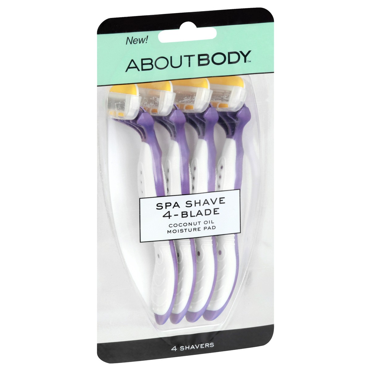 slide 9 of 9, AboutBody 4-Blade Spa Shave 4 ea, 4 ct