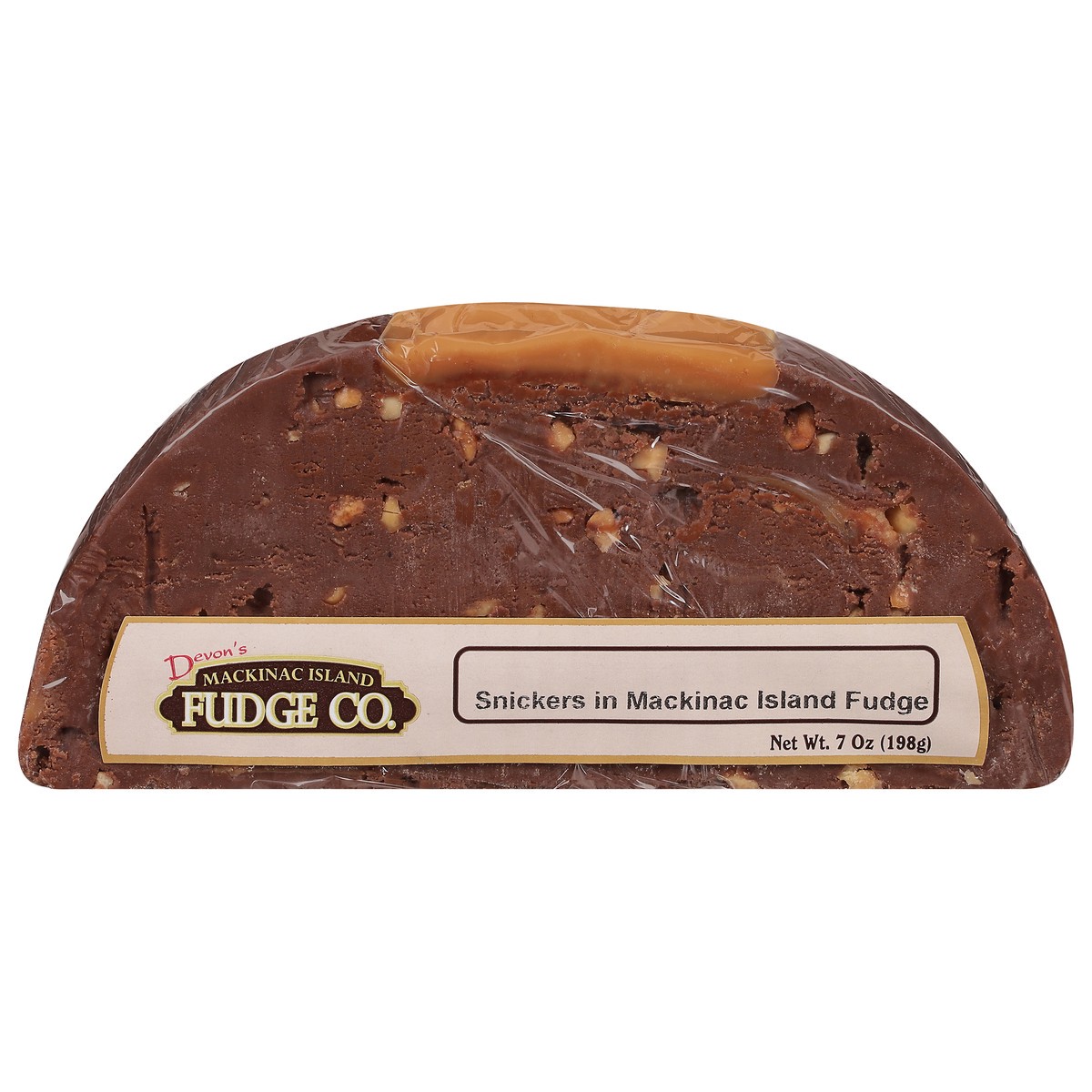 slide 1 of 9, Devon's Mackinac Island Fudge Co. Snickers in Mackinac Island Fudge 7 oz, 7 oz