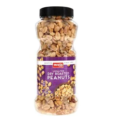 Weis Quality Unsalted Dry Roasted Peanuts