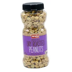 Weis Quality Unsalted Dry Roasted Peanuts